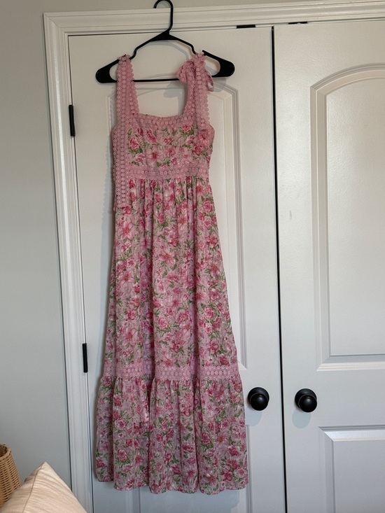 By The River Dresses & Skirts - By The River Pink Floral Midi Dress with